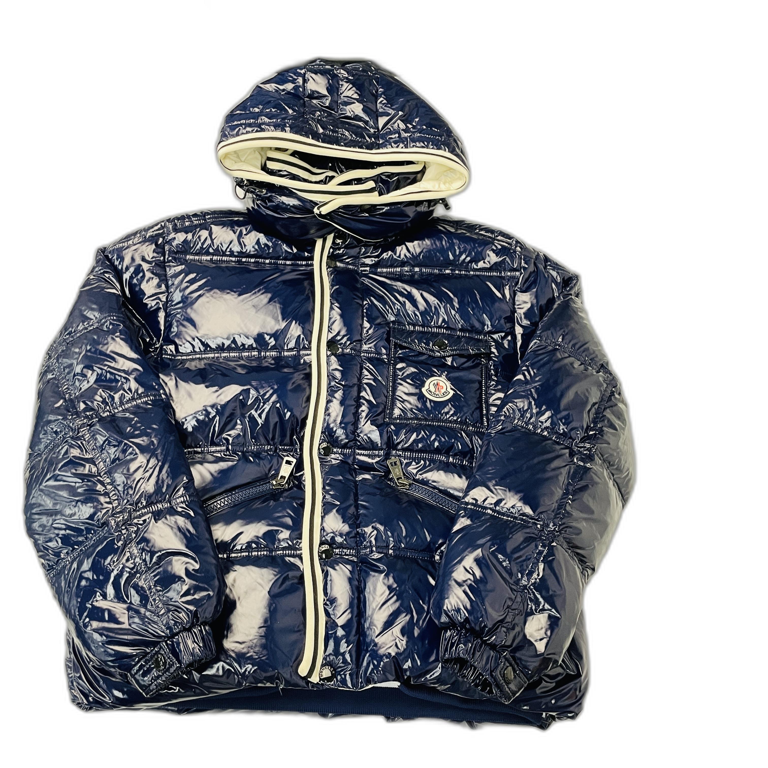 MONCLER 星柄ネイビージャケット MONCLER - モンクレール 星柄 総柄 スター ネイビー ナイロン